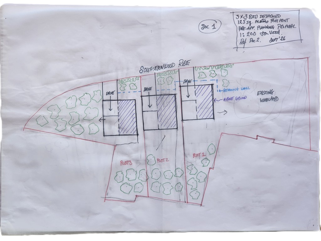 Lot: 3 - FREEHOLD RESIDENTIAL DEVELOPMENT SITE WITH PLANNING PERMISSION - Drawing of Alternative scheme subject to all usual planning consents being obtainable.